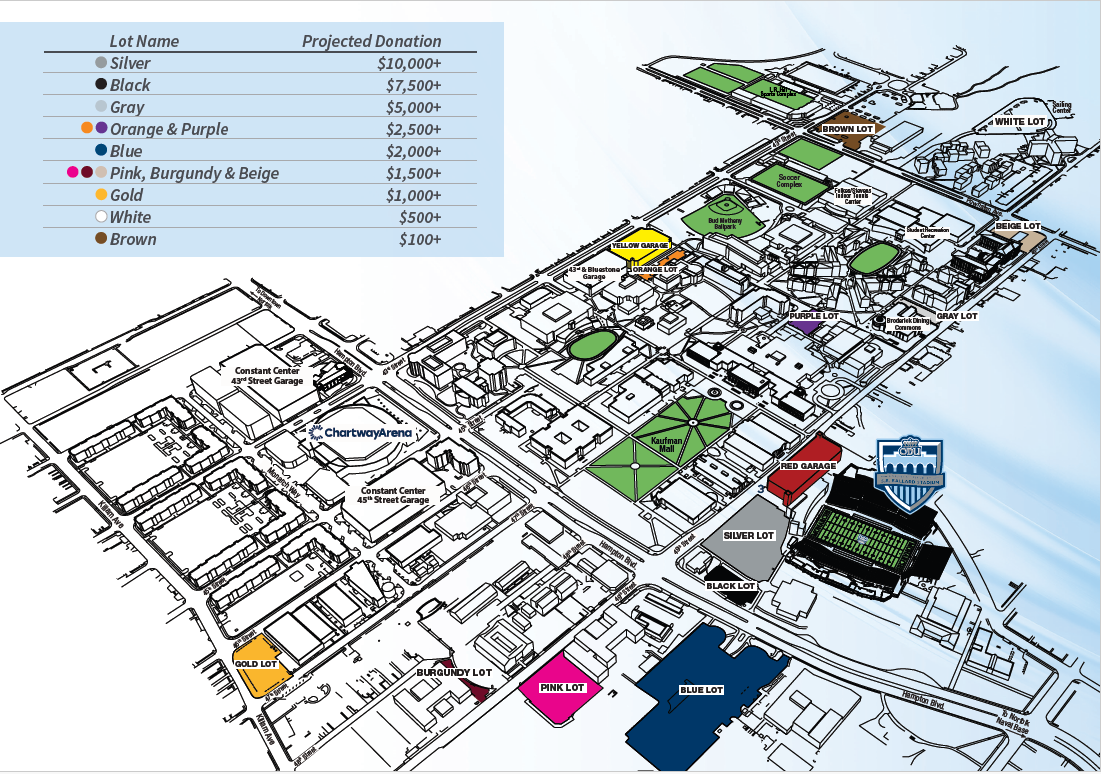 ODU Football Seating/Parking Map